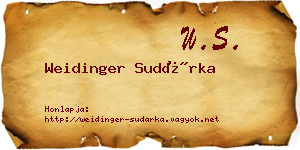 Weidinger Sudárka névjegykártya